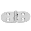 4PCS Door Hinge Silver 4 Holes 316 Stainless Steel Oval