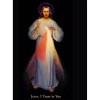 8" X 10" LINEN TEXTURED PRINT OF THE DIVINE MERCY
