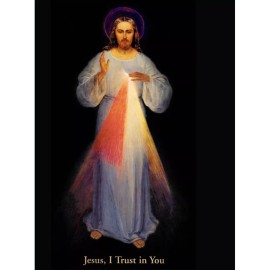 8" X 10" LINEN TEXTURED PRINT OF THE DIVINE MERCY (VILNIUS)