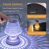 Aigostar LED Crystal Table Lamp, 16 Colours, 4 Modes, Rose