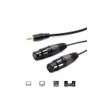 [WV-9211-1.5B] XLR Canon Female x 2 to 3.5mm Stereo Mini