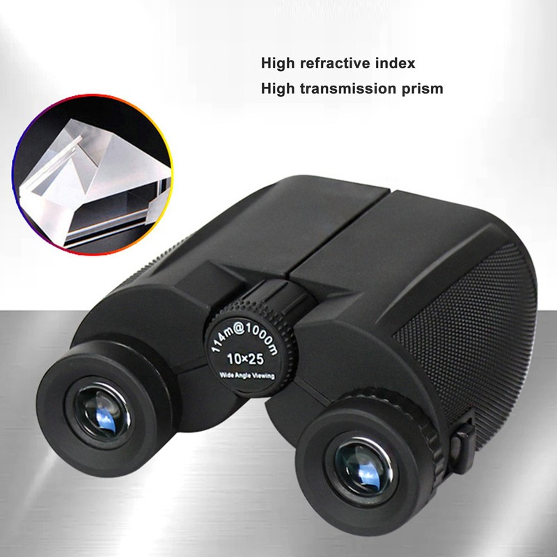 10x25 Compact Binoculars for Bird Watching Accurate Focus Adjustable Pupil