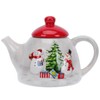 DOITOOL Christmas Tree Teapot, Ceramic Christmas Tea Pot with Christmas