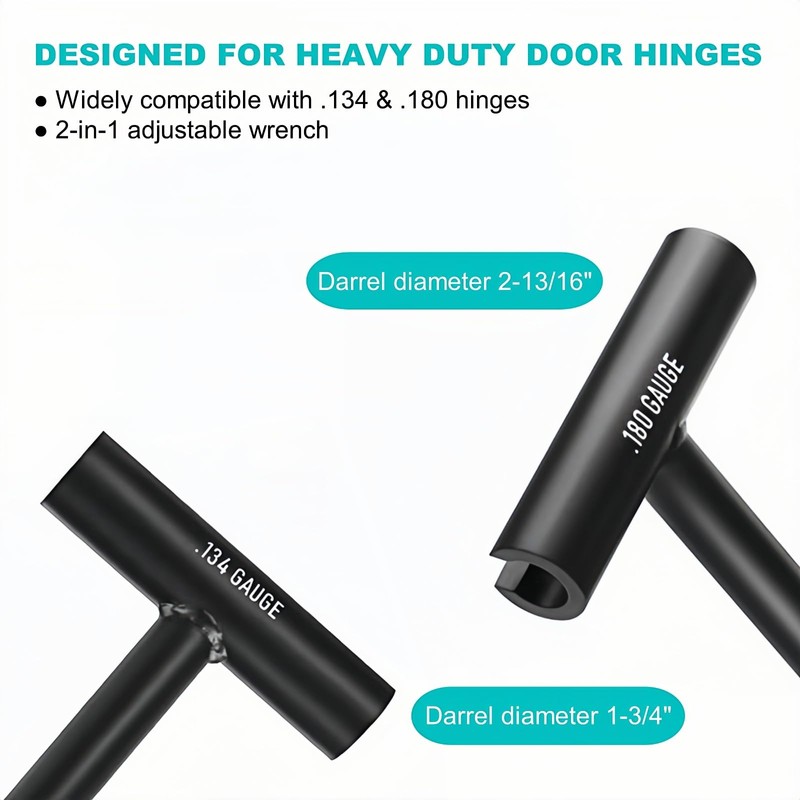 Door Hinge Adjustment Tool, Heavy Weight .134 & .180 Hinge