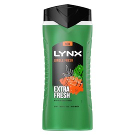 Lynx Lynx 3-in-1 Shower Gel Jungle Fresh 12 Hours of Long Lasting Refreshing Fragrance Body Wash with Plant-Based Moisturisers for Men for Naturally Soft Skin, 500ml Pack of 12