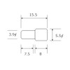 Waki Sangyo if-068 Insertion Dowels, Shelves, 4 Corners, Furniture, Pack