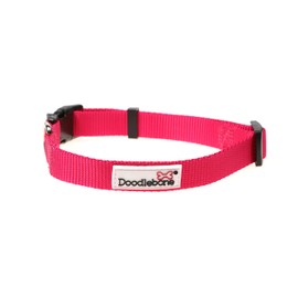 Doodlebone Dog Collar, Fuchsia, 3-6