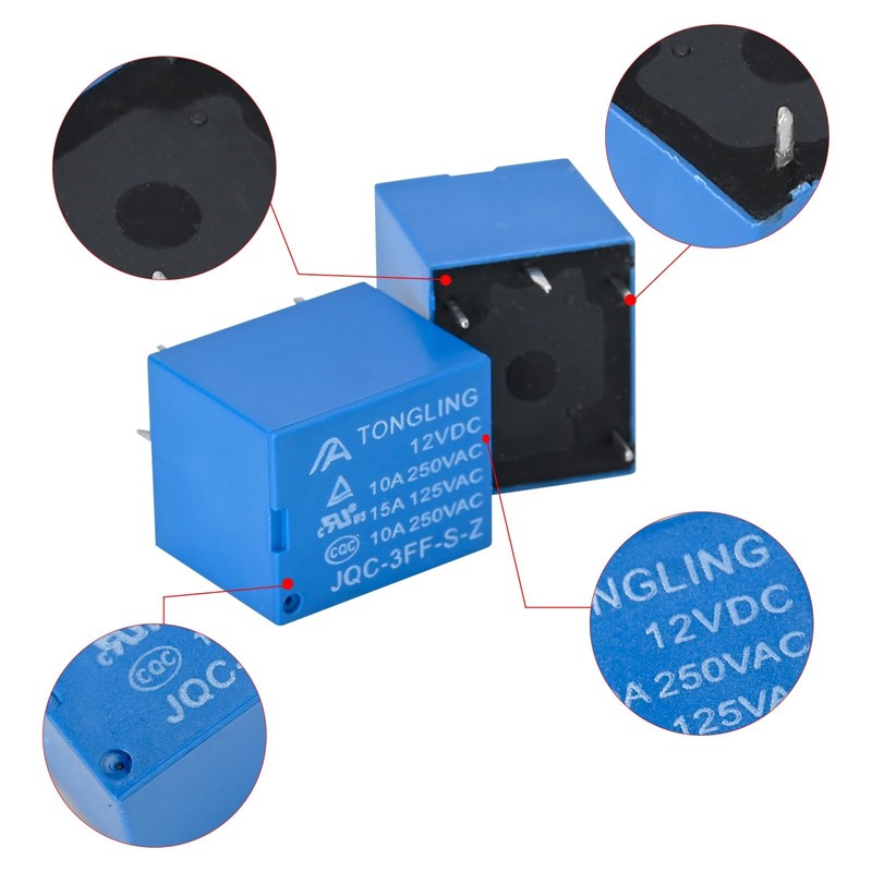 6pcs DC 12V Coil SPDT 5 Pins Mini PCB Power