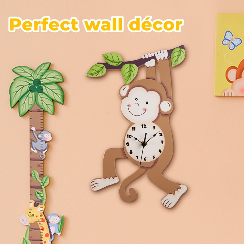 Fantasy Fields Sunny Safari Nursery Clock, Decorative Silent Non-Ticking Kids