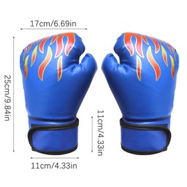 Hwtcjx Kids Boxing Gloves, Punching Gloves, Boxing Gloves, Childrens Boxing Gloves, PU Boxing Gloves, Elementary Boxing Gloves, for Boxing Training in the Age Group 3-12 Years Old (Blue)