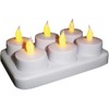 Brite Star 6 Count Rechargeable Tea Light with Recharging Station