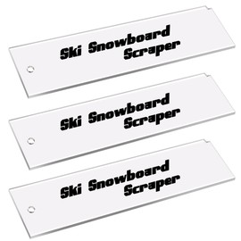 3 Pcs Snowboard Wax Plastic Scraper- Ski Wax Scraper- Ski Snowboard Plastic Scraper for Removing The Extra Cooled Wax (9 x 2.2 Inch)