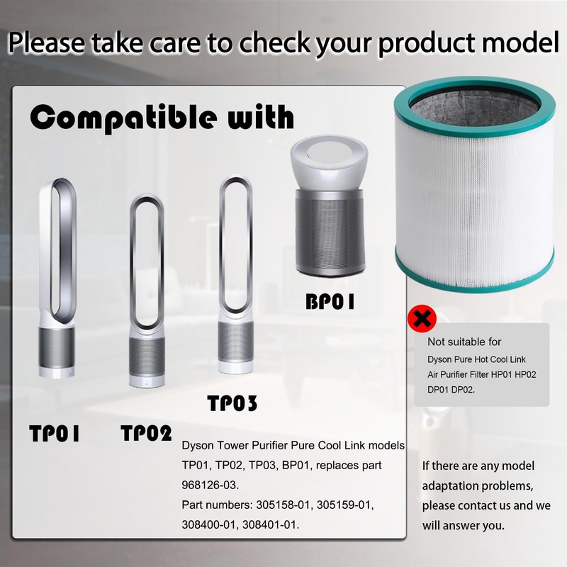 Filter Replacement, for Dyson Pure Cool Link TP02, TP03, Dyson