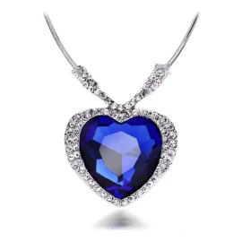 Dtup Collar Corazón Del Mar Circonios Colección Titanic Plata 925