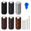 6 Pcs Polyester Thread Kit - 400 Yards Each Spool,