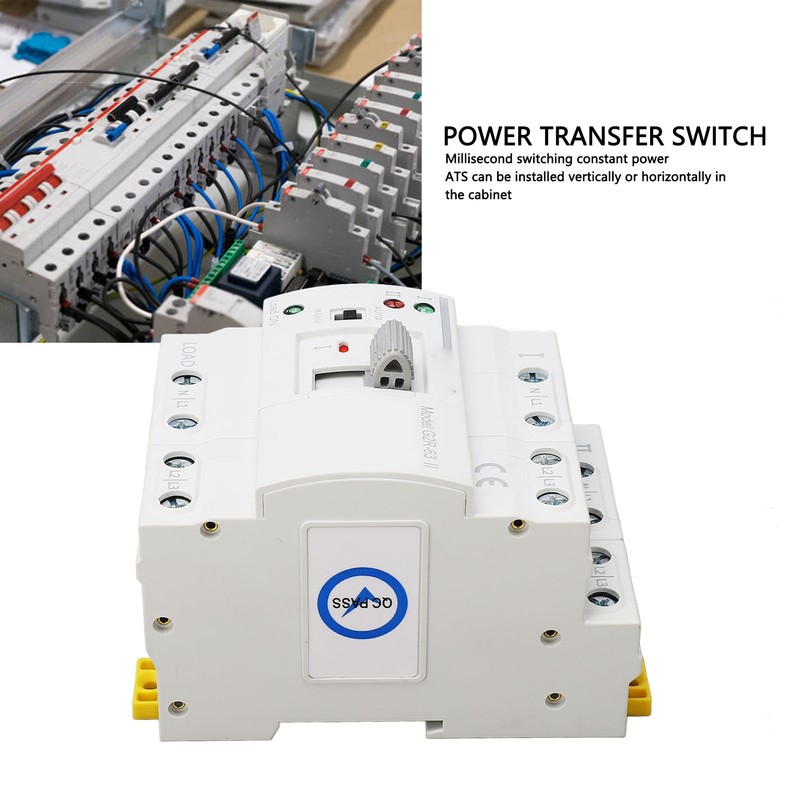 4P 63A Dual Power Automatic Transfer Switch Quick Response PC
