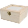INNSPIRO Solid Pine Square Box with Plexiglass 16 x 16