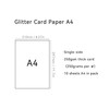 Glitter Card A4 250GSM 10 Colour Assorted 10 Sheets No