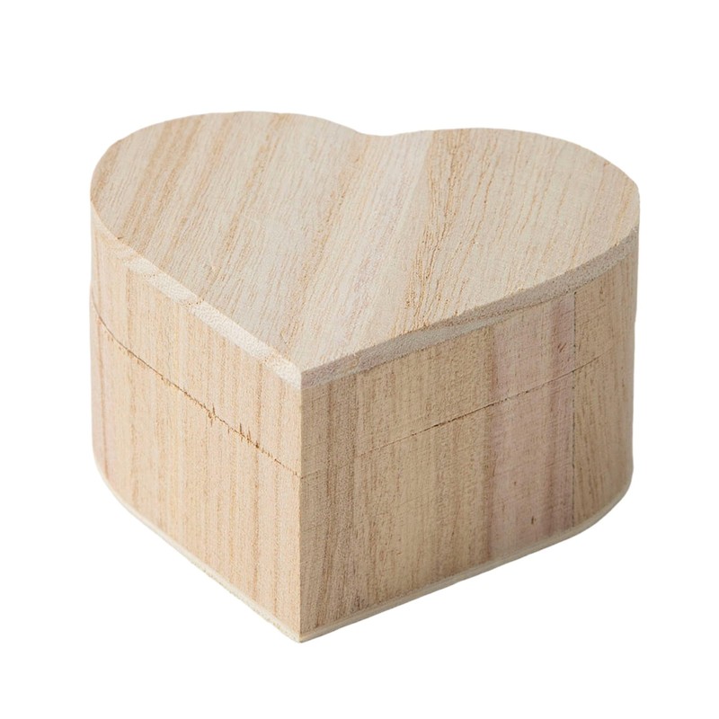 36 Piece Small Wooden Box Unfinished Wooden Treasure Box with