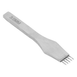 Leather Pricking Iron High Speed Steel Mirror Polished Round Cutting Leather Sewing Stamping Punching Tools 3.0mm 5 Teeth