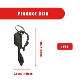 Bojueshaw 24-in-1 Multi Tool,Portable Stainless Steel Key Shaped Pocket Tool,Outdoor Survival Keychain for Outdoor,Camping,Everyday Use(Black)