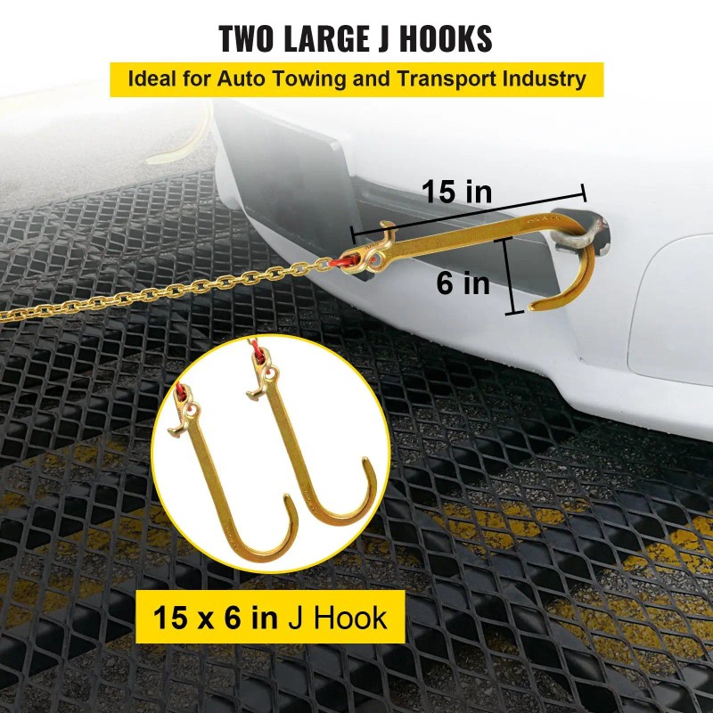 Grade 80 Yellow Galvanized V-Bridle Chain 5/16 in X 2