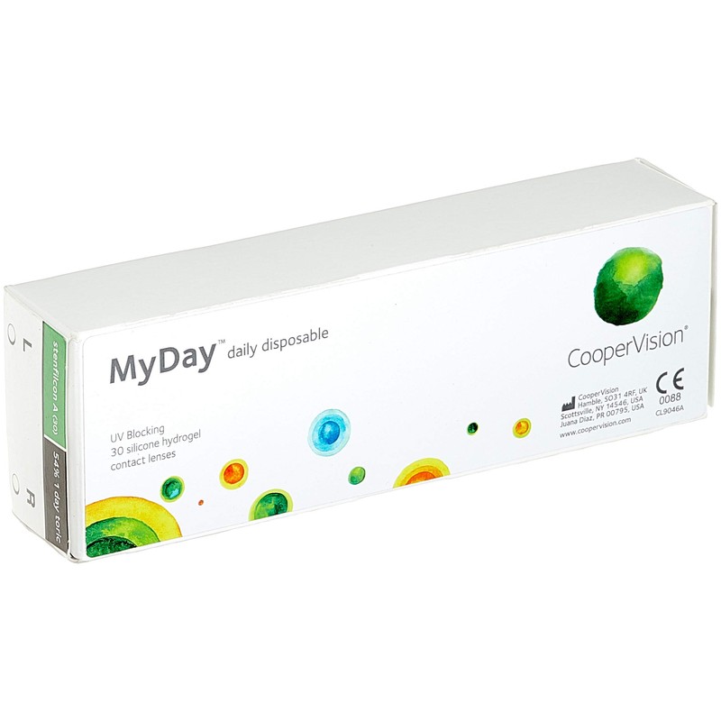 MYDAY Daily disposable Torisch Tageslinsen weich, 30 Stück / BC
