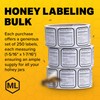 Mann Lake Nutrition Honey Labels, Self-Adhesive, Easy-to-Apply, Boost Honey Sales,