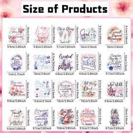 Wxiben Bible Verse Fridge Magnets - 20Pcs Inspirational Christian Refrigerator Magnets Boho Motivational Floral Fridge Magnet Religious Scripture Faith Magnets for Home Office Kitchen Locker Decor