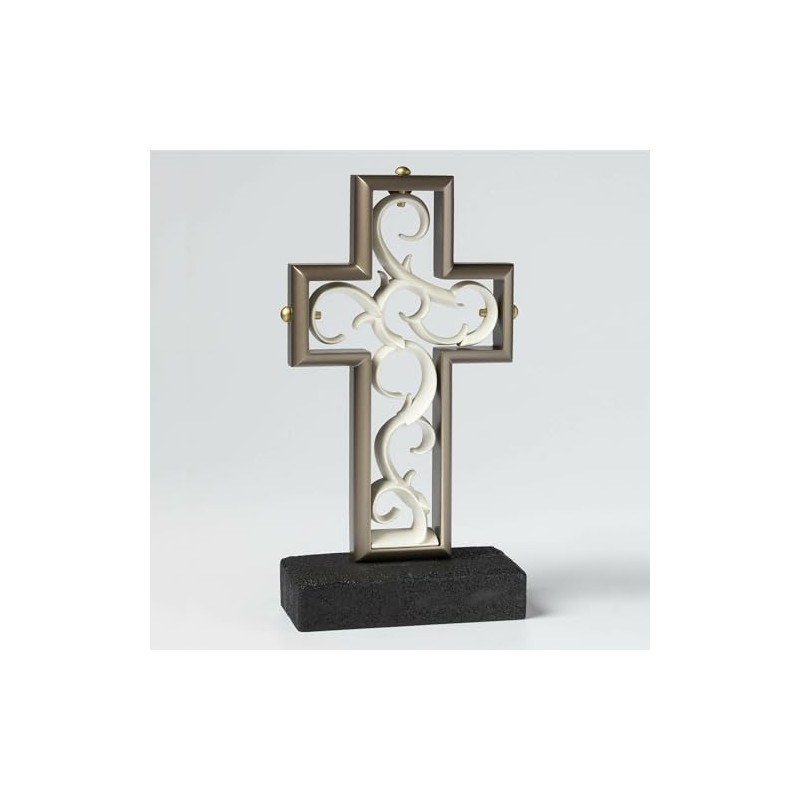 Unity Cross® Metallic Platinum & Pearl White; Unity Candle Unity