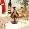 Wood Christmas Tree Coasters Set of 3, Natural Wooden Tree