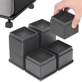 Coptiner 8 PCS Adjustable Furniture Risers, (2 inch) Stackable Bed Riser, Heavy Duty Furniture Risers for Couch Desk Sofa Table Bookshelf, Bed lifts Blocks Support Up to 5000 Lbs