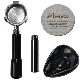 Bottomless Portafilter 51mm 3 ears and Puck Screen and coffee bean dosing cup and spray bottle set fit for Delonghi Dedica EC680/EC685/EC785/EC820/EC850/EC860 Smeg Espresso Coffee Machine