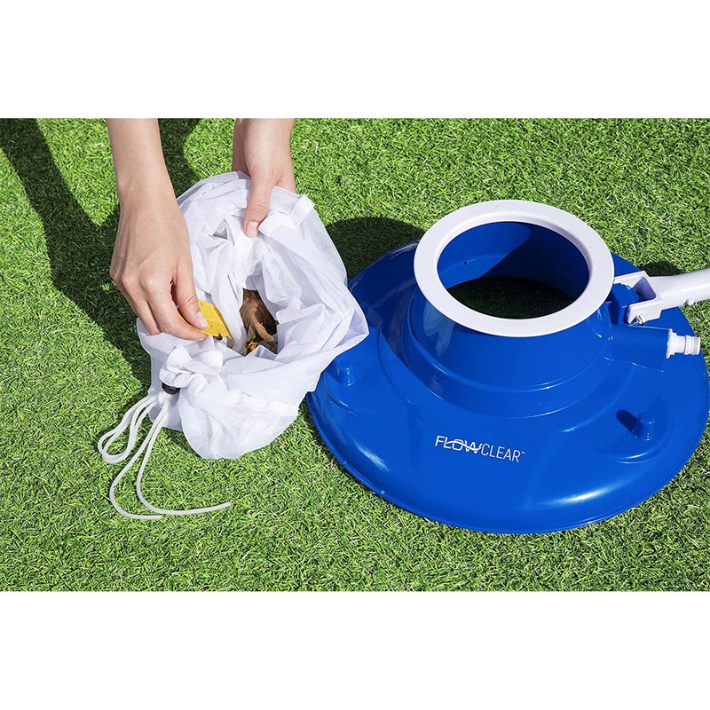Bestway 58657E-BW Flowclear AquaSuction Pool & Leaf Vacuum with Bag