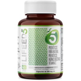 LIFEED Probióticos 50 Billones | Enzimas Digestivas, Fibra Natural, Vitamina C y Zinc | 60 Cápsulas con Inulina de Agave y Lactobacilos
