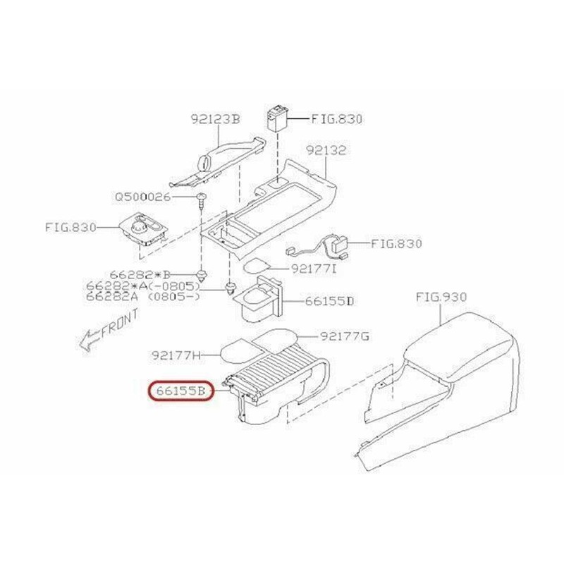 Center Console Cup Holder for Impreza 2008-2014, WRX 2015-2021, WRX
