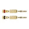 Monoprice 24k Gold Plated Speaker Banana Plugs, Closed Screw Type