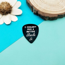 Uncle Guitar Pick Gift Best Uncle Gifts from Niece Nephew Fathers Day Musical Guitar Pick Gifts for Musician Uncle Guitar Lovers Gifts Christmas Birthday Gifts for Uncle Godfather Future Uncle