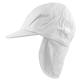 Baby Sun Hat, Kids Sun Cap with Neck Flap, Childrens Legionnaire Hat, White, 6, 12 Months