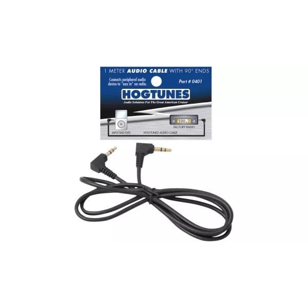 HOGTUNES 1 METER (3.3 ft) 90° Ends RADIO STEREO CABLE/AUDIO