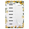 Magnetic Lemon Theme Weekly Meal Planner NotePad for Fridge Shopping