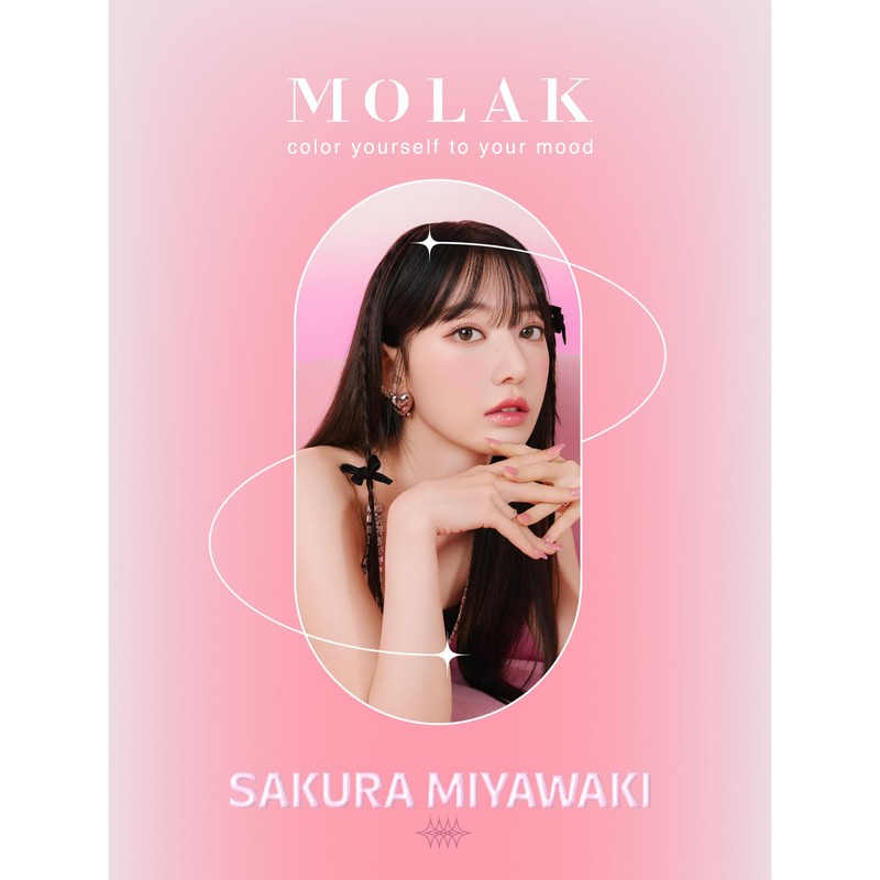 [ 宮脇咲良 プロデュース カラコン ] MOLAK (モラク) ワンデー 10枚入り サクラペタル（度なし）[0.00]