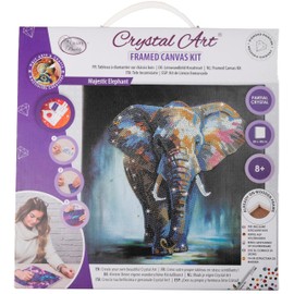Craft Buddy Diamond Painting Crystal Art Kit 30 x 30 cm Mosaic Craft Set with Sparkling Effects Egetic Style Crystal Painting Majestic Elephant