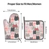 Oplp Funny Pink Cute Cats Oven Mitts and Pot Holders