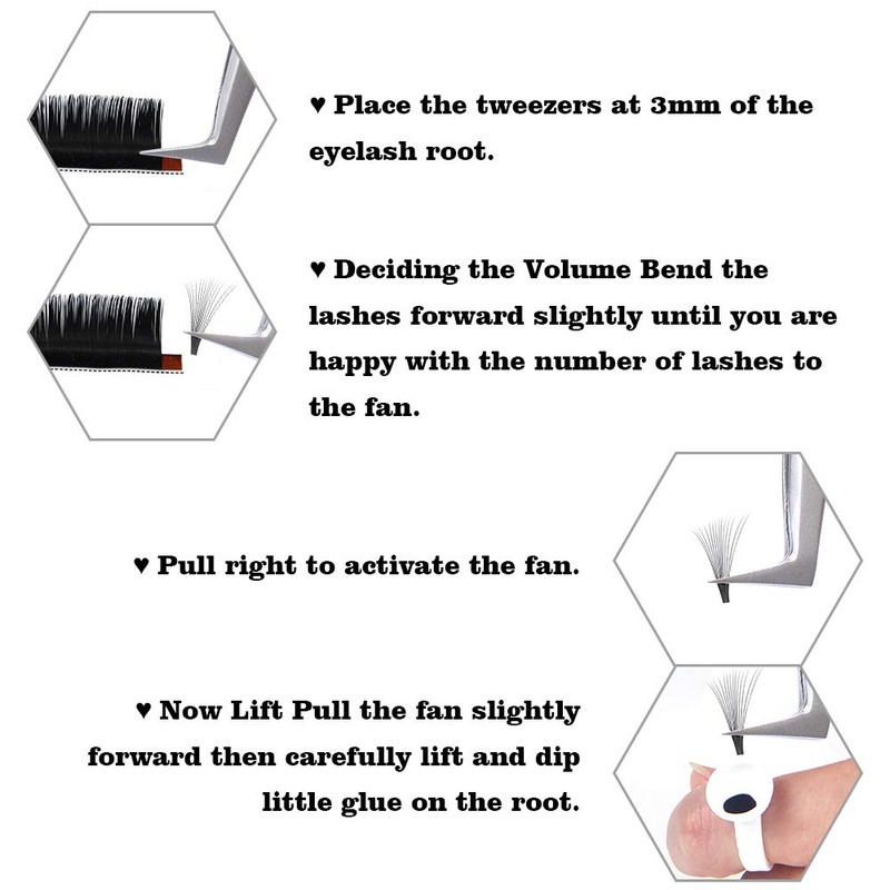 Fadvan Russian Natural Curl Professional Eyelash Extensions Easy Fan Lashes