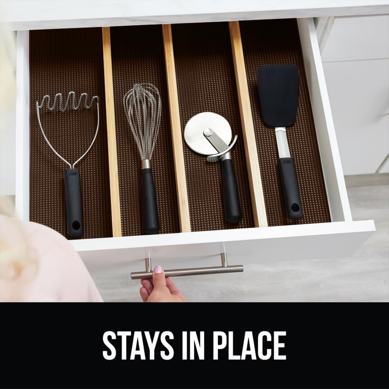 GORILLA GRIP powerGRIP Drawer Shelf and Cabinet Liner, Thick Strong