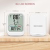 LOFICOPER Digital Thermometer Hygrometer, Indoor Outdoor Thermal Hygrometer with Sensors,
