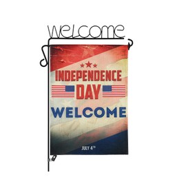 American Garden Flags for Outside 12.5x18, 4th of July Patriotic Decor Welcome Banner, Independence Day Celebration(1 Count, Small Size with Anti Wind Clip and Stopper)