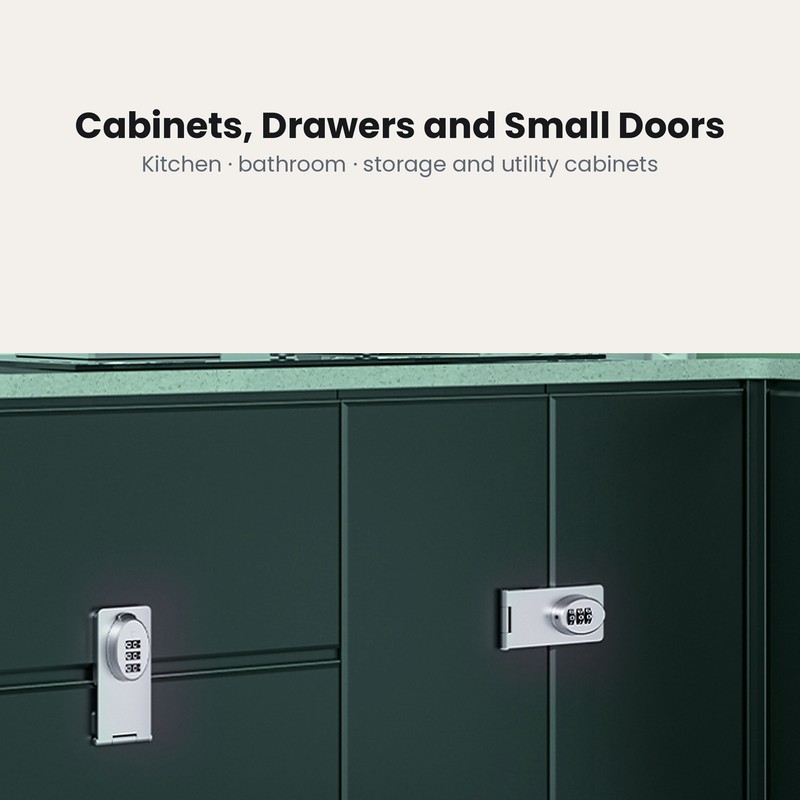 Mechanical Password Latch Lock for Drawers and Small Doors –