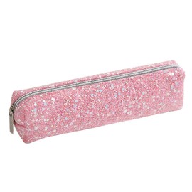 LICHENGTAI Pencil Case Pen Bag Glitter Sequins Stationery Desk Organiser Pencil Case for Children Girls Women Primary School Nursery School Supplies Birthday Office Supplies
